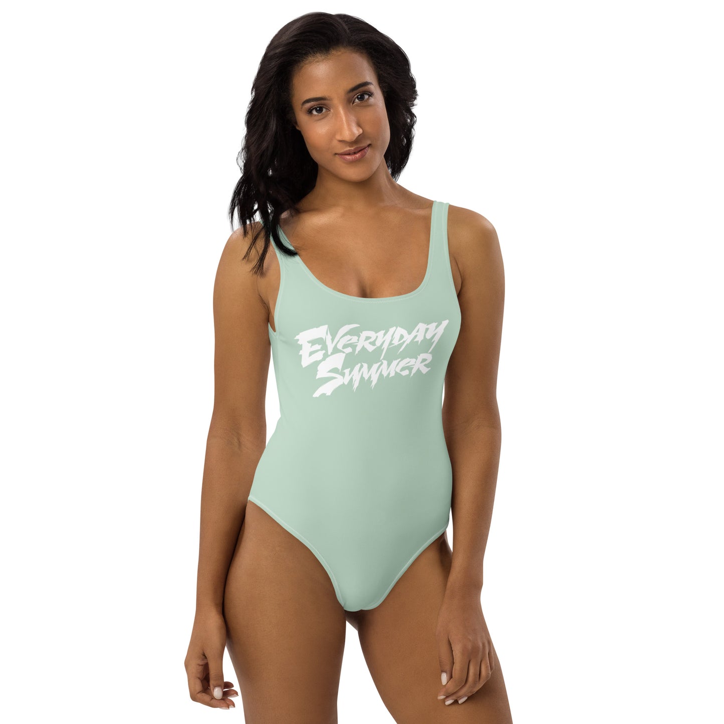 Minted Waves One-Piece Everyday Summer Swimsuit
